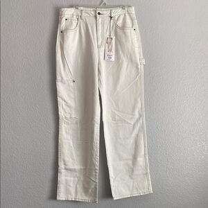 Vanilla Star Juniors' High-Rise Slim-Leg Cargo Utility Pants